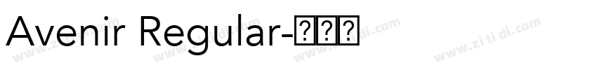 Avenir Regular字体转换